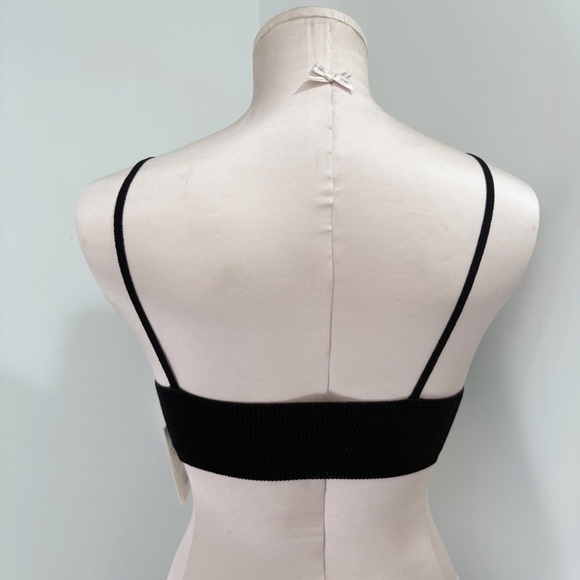 Jacquemus La Montagna Le Bandeau Valensole Bra Size XL NWT Black Ribbed New - Picture 4 of 16